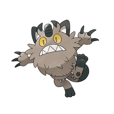 Meowth Galar official artwork