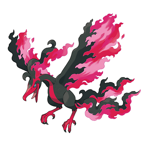 Moltres Galar official artwork